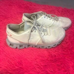 On Running Women's White and Gray Athletic Shoes